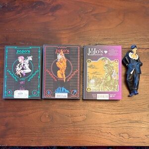 JoJo's Bizarre Adventure Figure and Manga Set include 3 books - anime